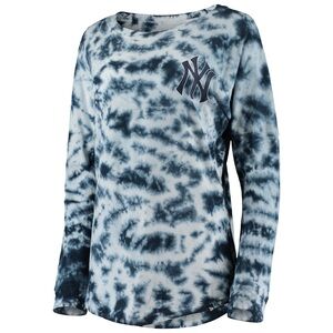 New York Yankees New Era Navy Tie-Dye Long Sleeve T-Shirt Small Women’s